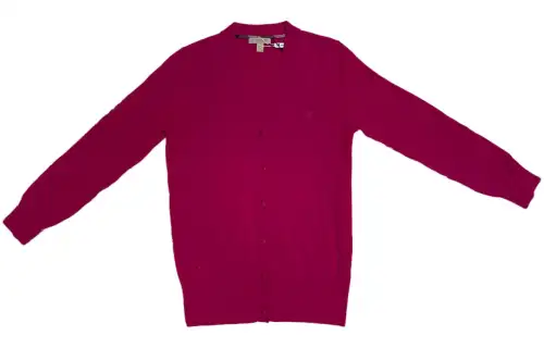 Burberry Knitwear Women's Red V Neck Moderate Cardigan
