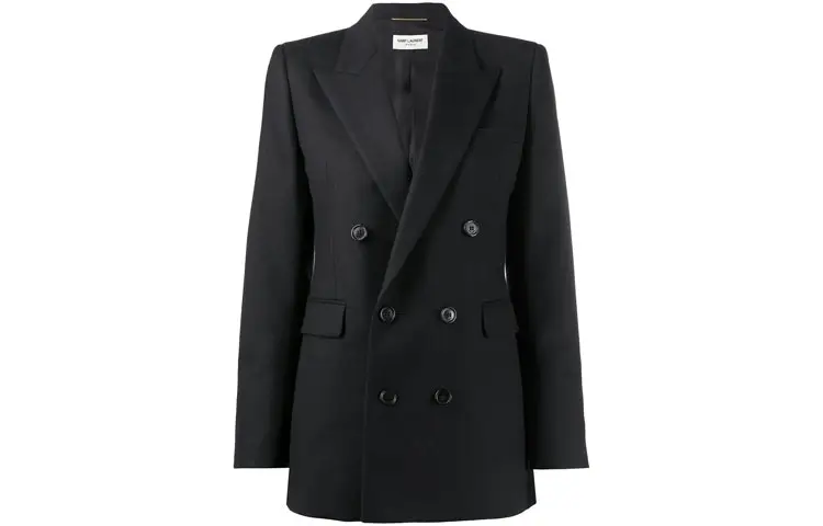 SAINT LAURENT Double breasted Business Suit Women's Black