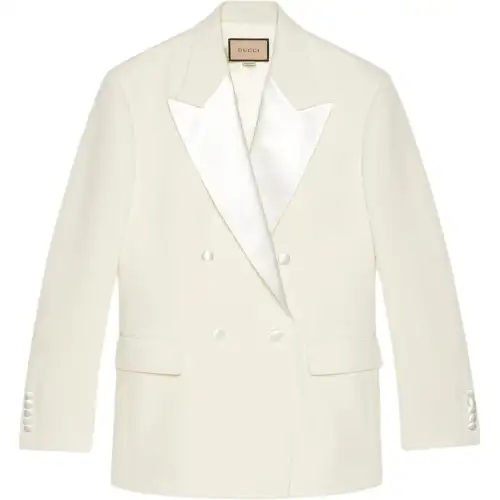 double-breasted wool blazer