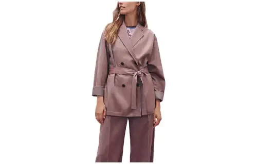 HERMES Business Suits Women's Light Purple Suit Collar Moderate