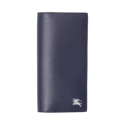Burberry Leather Card Holder, Wallet Men's Dark Blue
