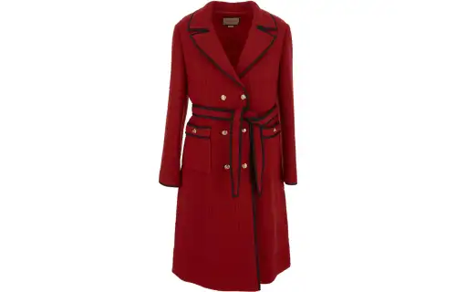 GUCCI Double Breasted Belted Waist Coat