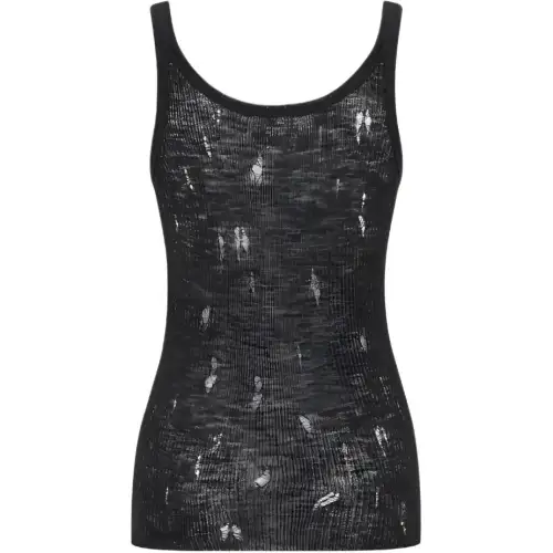 DIOR Tank Tops Women's Black Crew Neck Moderate Other
