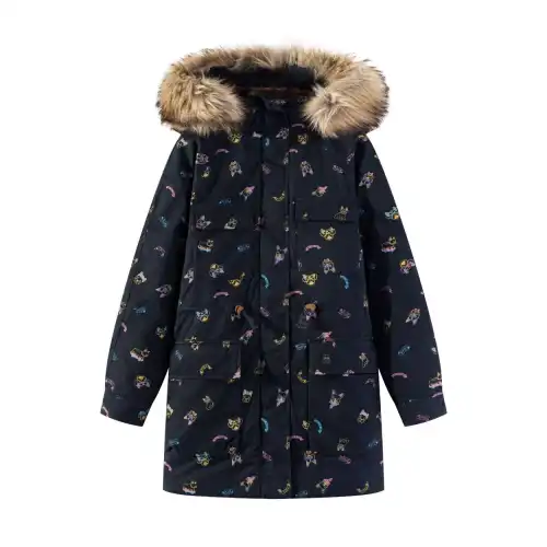 Vans Down Jackets Women's Black Hooded Moderate