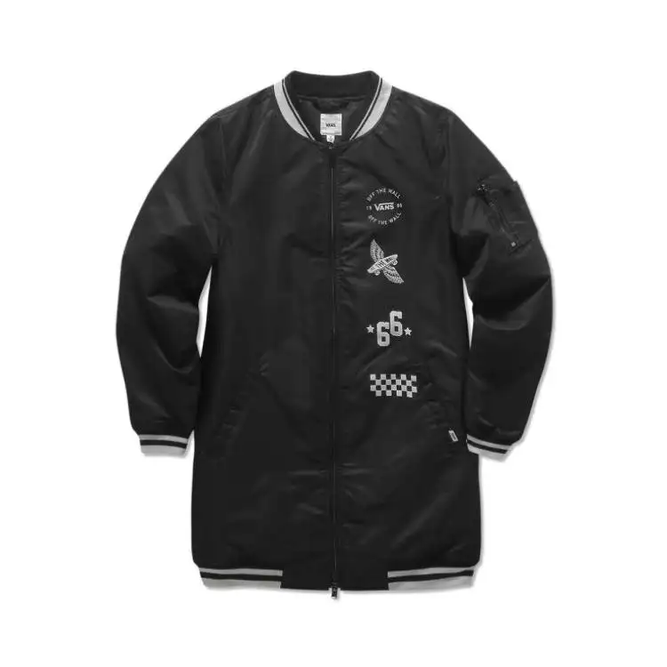 Vans Down Jackets Women's Black Baseball Collar Moderate Other