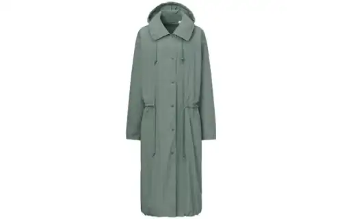 UNIQLO Coats Women's Green Lapel Moderate