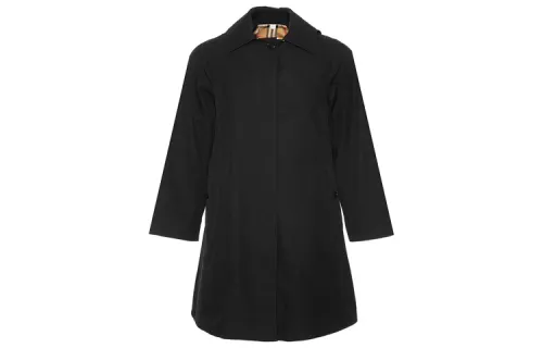 Burberry Coats Women's Black Hooded Moderate Straight Fit