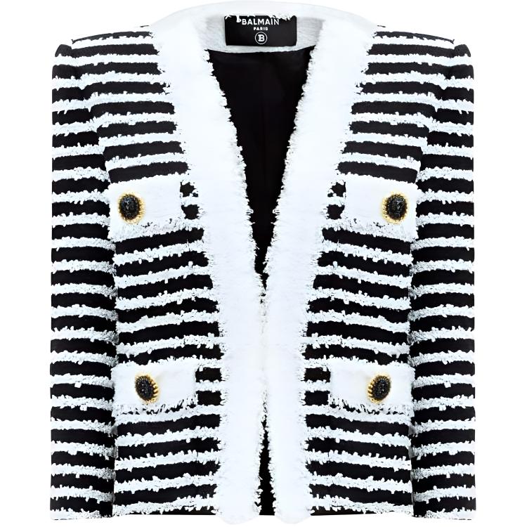 Женская куртка BALMAIN BALMAIN (черно-белая)