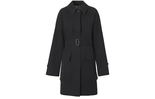 Burberry Coats Women's Black Lapel Moderate