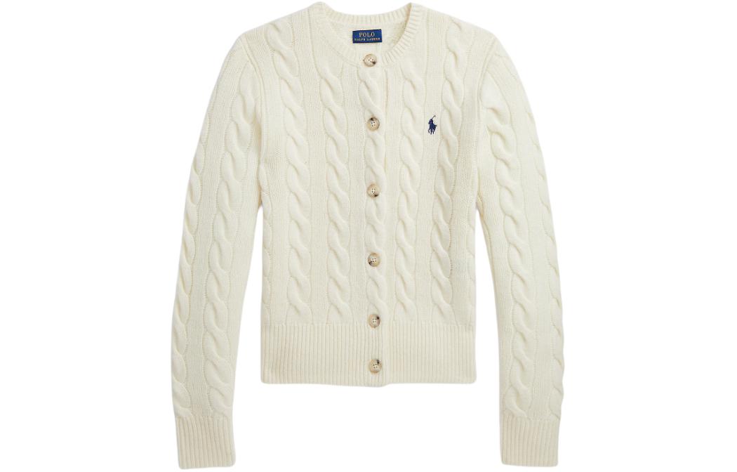 Polo Ralph Lauren Woolen cashmere pony, knitted long-sleeve with a round collar, sweater, with embroidery, with your logo imprint, print, slim fit