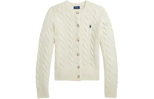Polo Ralph Lauren Woolen cashmere pony, knitted long-sleeve with a round collar, sweater, with embroidery, with your logo imprint, print, slim fit