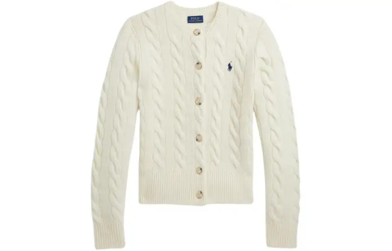 Polo Ralph Lauren Woolen cashmere pony, knitted long-sleeve with a round collar, sweater, with embroidery, with your logo imprint, print, slim fit