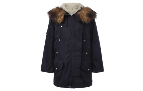 Burberry Coats Women's Dark Blue Hooded Moderate
