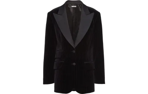 MIU MIU Business Suits Women's Black Suit Collar Moderate