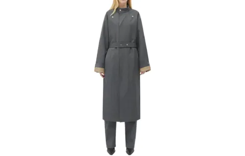 Bottega Veneta Coats Women's Gray Moderate Straight Fit