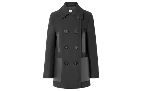 Burberry Coats Women's Black Lapel Moderate