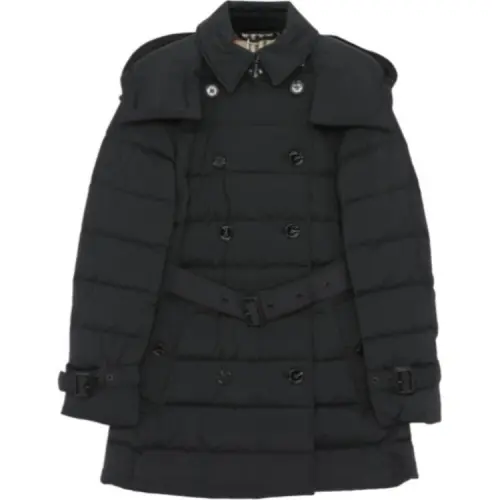 Burberry Double Breasted Belted Down Coat