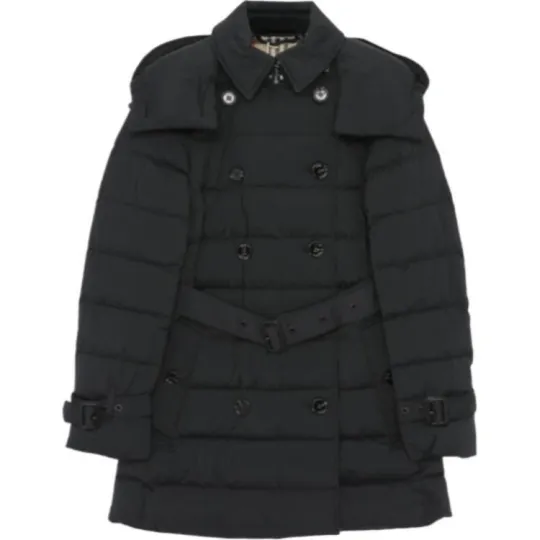 Burberry Double Breasted Belted Down Coat