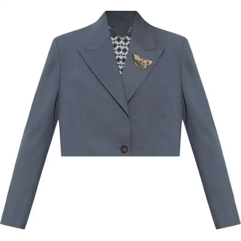 Golden Goose Deluxe Brand Single Breasted Cropped Blazer