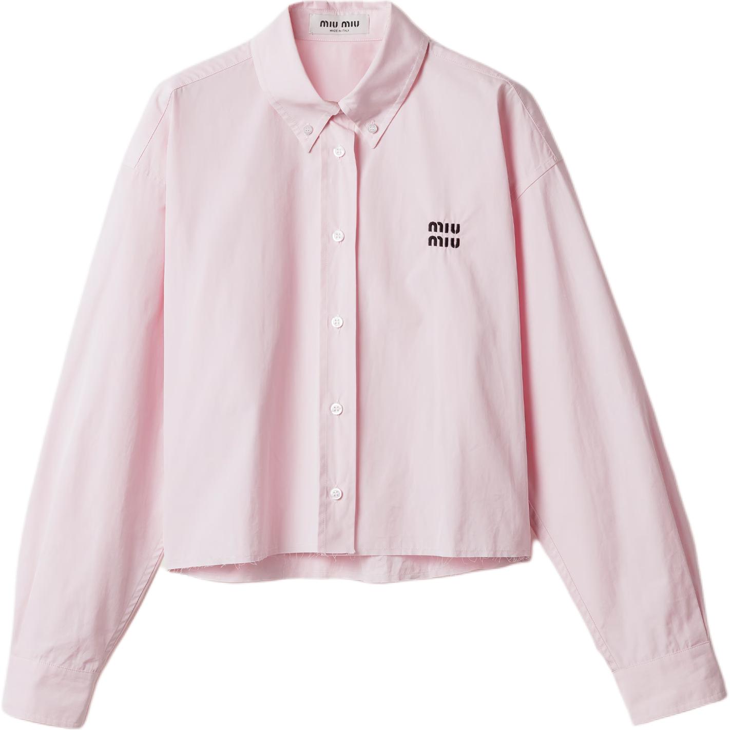 Женская футболка MIU MIU Poplin (розовая)