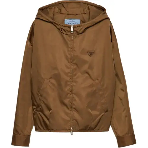PRADA Logo Patch Hooded Jacket