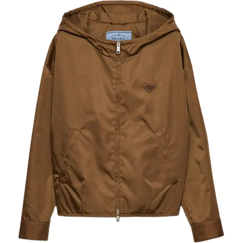 PRADA Logo Patch Hooded Jacket