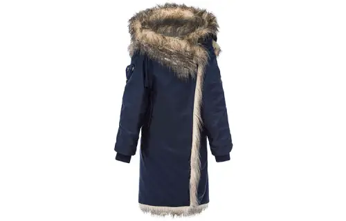 PRADA Coats Women's Navy Blue Collarless Moderate