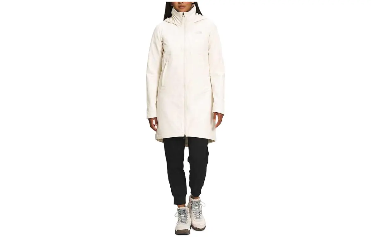 THE NORTH FACE Coats Women's White Hooded Moderate Straight Fit