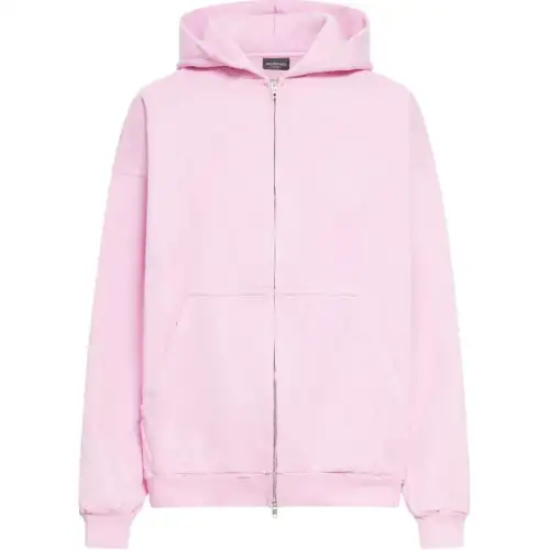 Balenciaga Graphic Printed Zip-Up Hoodie