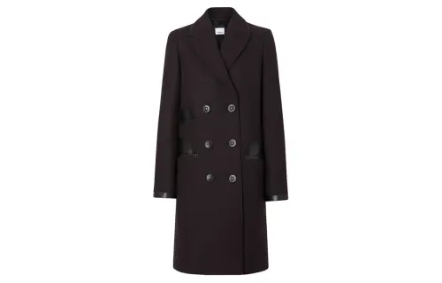 Burberry Coats Women's Black Lapel Moderate