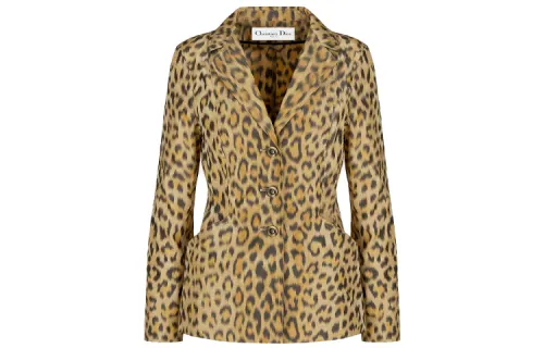 Christian DIOR Leopard Printed Single Breasted Jacket