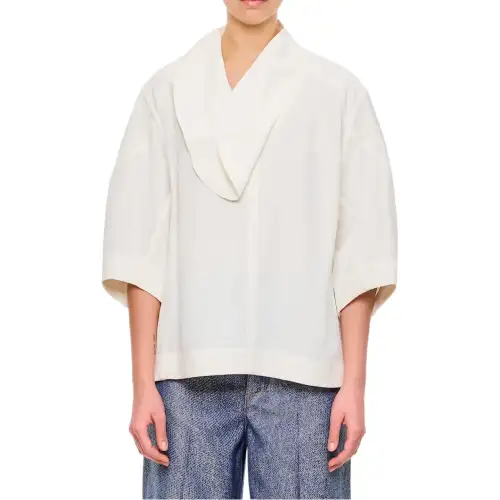 Bottega Veneta Ruffled 3/4 Sleeved Shirt