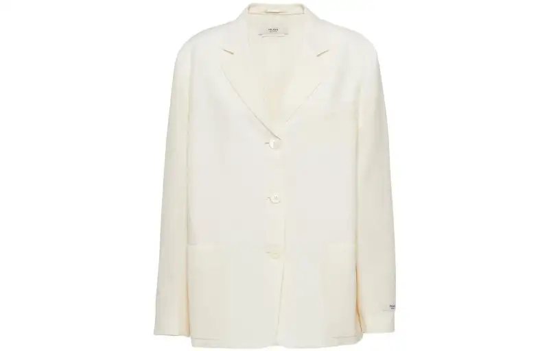 PRADA SS23 Business Suit Coat Women's White