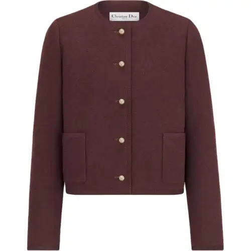 DIOR Jackets & Coats Women's Plum Red
