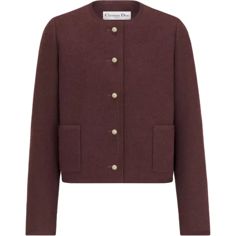 DIOR Jackets & Coats Women's Plum Red