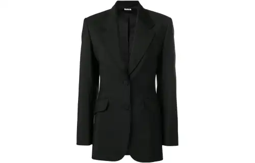 MIU MIU Business Suits Women's Black Suit Collar Moderate