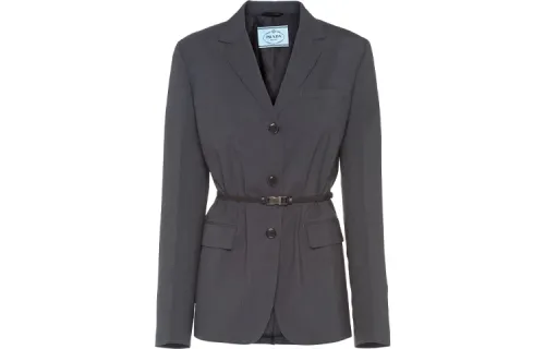 PRADA Business Suits Women's Gray Suit Collar Moderate