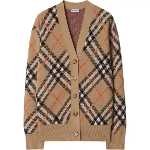Burberry checked cardigan