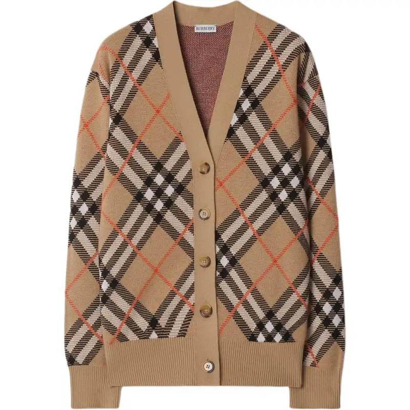 Burberry checked cardigan