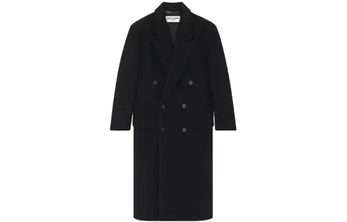 SAINT LAURENT Double Breasted Long Coat