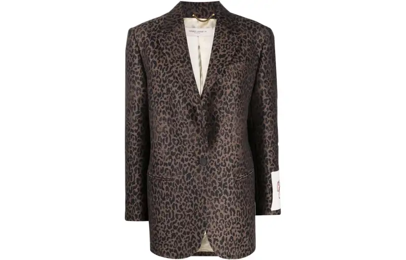 Golden Goose leopard print blazer jacket