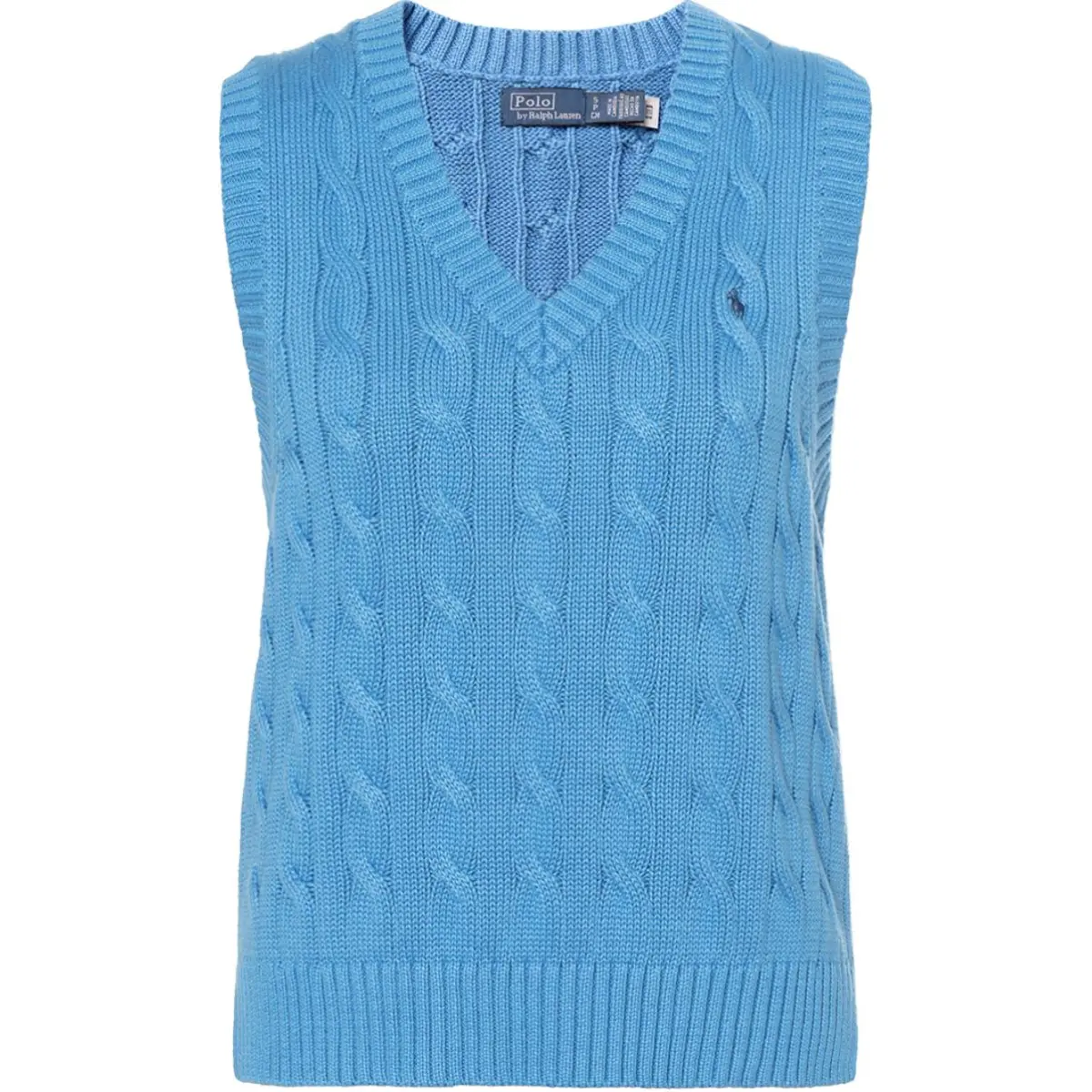 Polo Ralph Lauren SS24 Vest Straight Fit Version Women's Blue