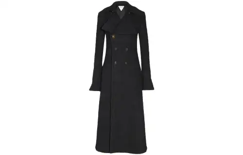 Bottega Veneta Double Breasted A-Line Coat