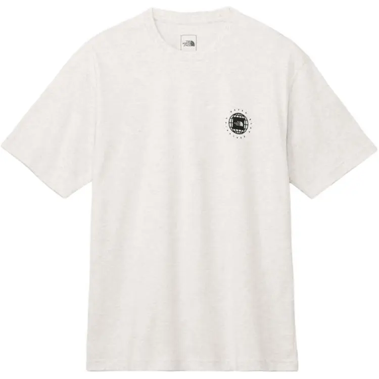 THE NORTH FACE Geo Square T Shirt Unisex White Mixed Gray