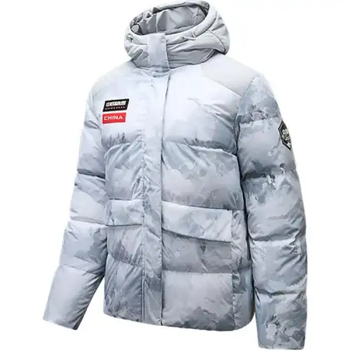 Anta Variety Training Collection Down Jacket Women's Snowflake White/All Over Print
