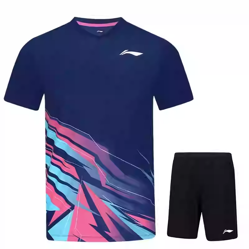 Li Ning Badminton Collection Badminton Jersey Set Unisex Dark Purple Blue