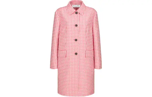 DIOR Quarterly New Products Coats Women's Peony Pink Lapel Moderate