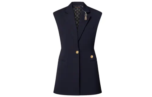 LOUIS VUITTON Business Suit Coat Women's Navy Blue