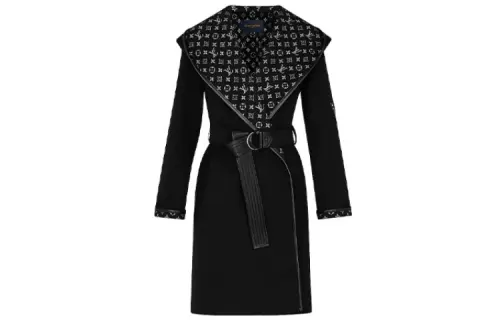 LOUIS VUITTON Hooded Wrap Coat