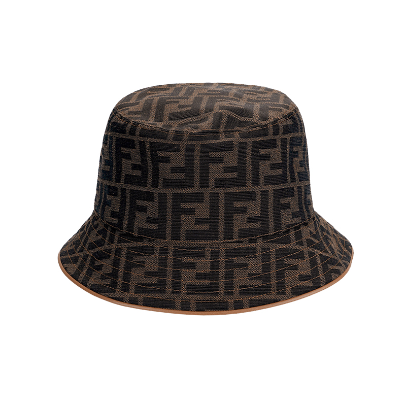 Женская панама Fendi Monogram Bucket Hat (коричневая)